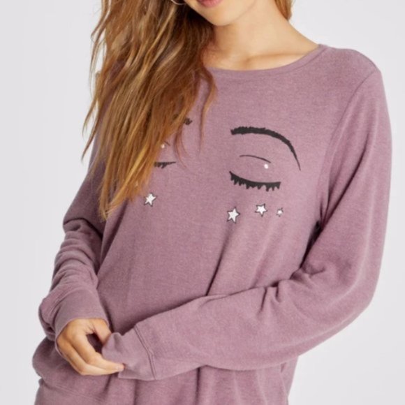 Wildfox Tops - Wildfox Purple Grapeade Sleeping Beauty Baggy Beach Jumper Top